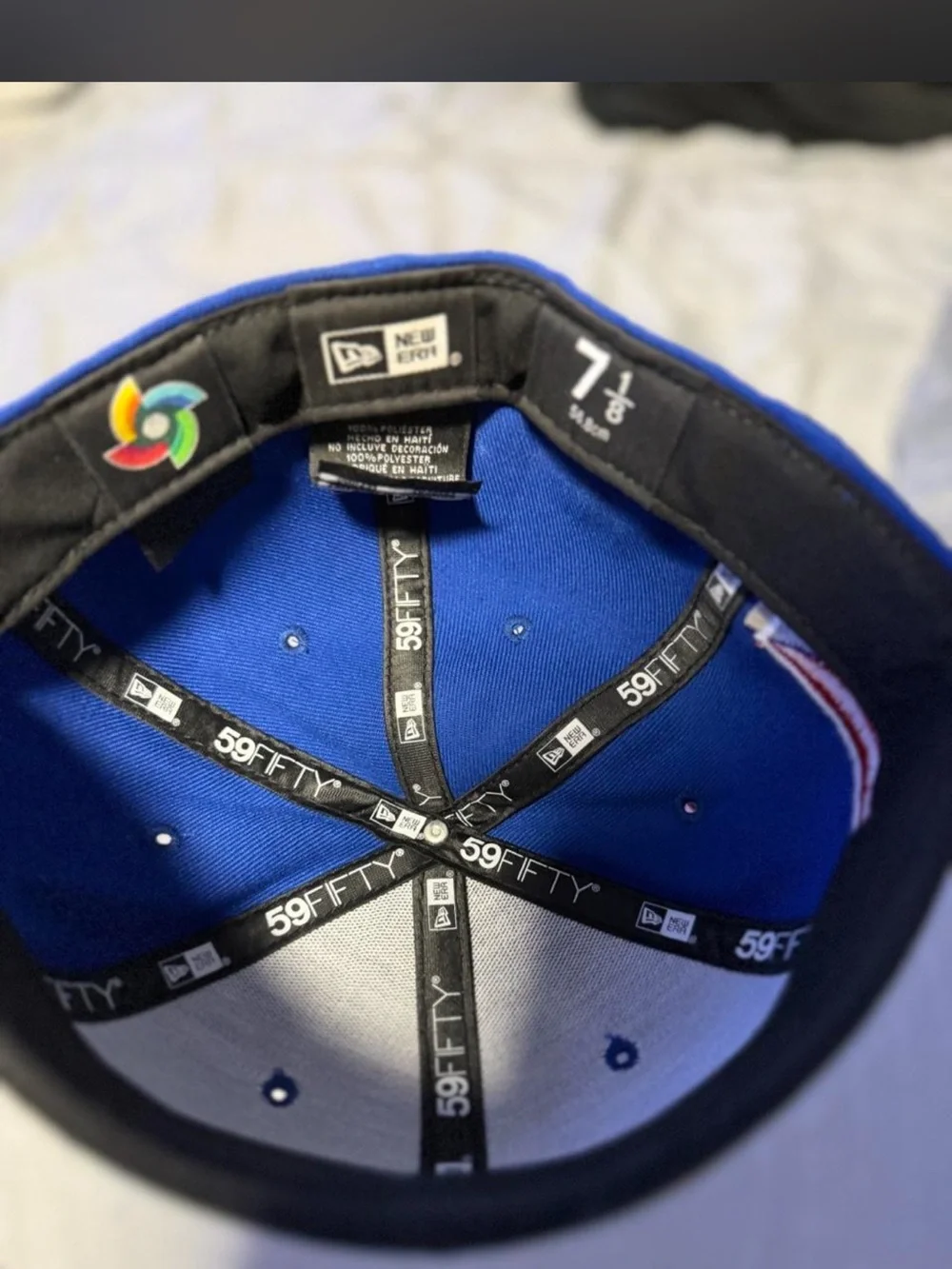 PR blue baseball hat